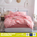 Popular ins stripes coreano crianças cama conjunto em tecido seersucker